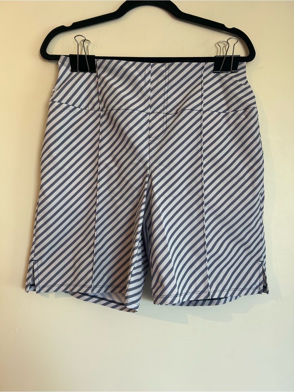Kinona Blue White Striped Golf Shorts